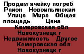 Продам ячейку погреб › Район ­ Новоильинский › Улица ­ Мира › Общая площадь ­ 4 › Цена ­ 45 000 - Кемеровская обл., Новокузнецк г. Недвижимость » Другое   . Кемеровская обл.,Новокузнецк г.